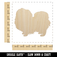 Pekingese Dog Solid Unfinished Wood Shape Piece Cutout for DIY Craft Projects