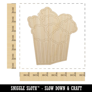 Popcorn Doodle Unfinished Wood Shape Piece Cutout for DIY Craft Projects