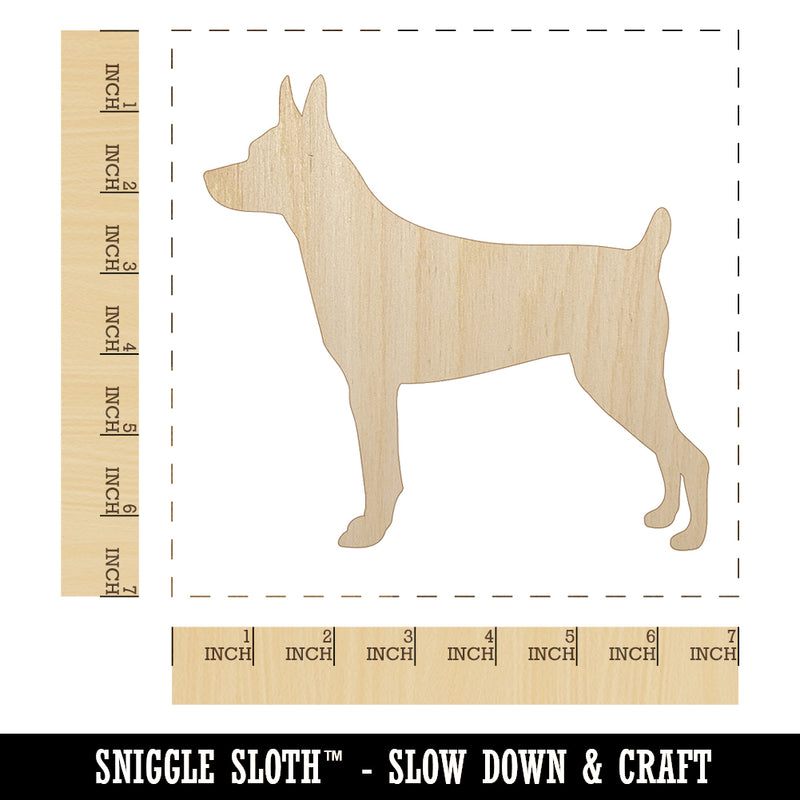 Rat Terrier Dog Solid Unfinished Wood Shape Piece Cutout for DIY Craft Projects