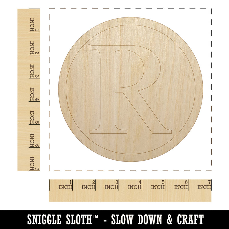 Registered Trademark Symbol Unfinished Wood Shape Piece Cutout for DIY Craft Projects