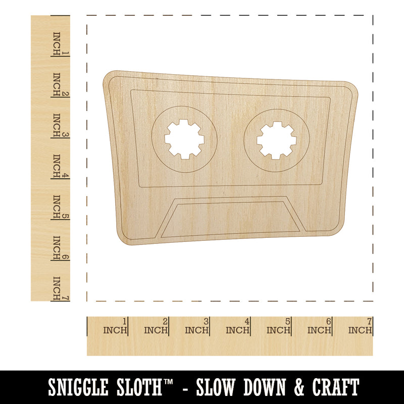 Retro Cassette Mix Tape Unfinished Wood Shape Piece Cutout for DIY Craft Projects