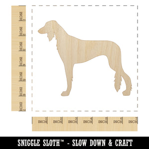 Saluki Dog Solid Unfinished Wood Shape Piece Cutout for DIY Craft Projects