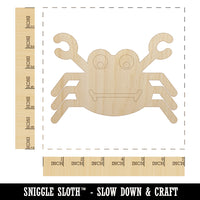 Silly Crab Unfinished Wood Shape Piece Cutout for DIY Craft Projects