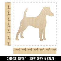 Smooth Fox Terrier Dog Solid Unfinished Wood Shape Piece Cutout for DIY Craft Projects