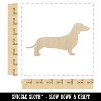 Smooth Haired Dachshund Dog Solid Unfinished Wood Shape Piece Cutout for DIY Craft Projects