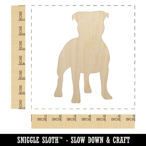 Staffordshire Bull Terrier Dog Solid Unfinished Wood Shape Piece Cutout for DIY Craft Projects