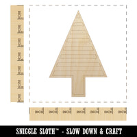 Striped Pine Woodland Tree Unfinished Wood Shape Piece Cutout for DIY Craft Projects