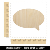Talk Speech Bubble Solid Unfinished Wood Shape Piece Cutout for DIY Craft Projects