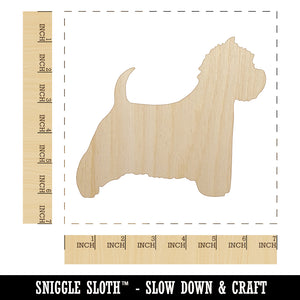 Westie West Highland White Terrier Dog Solid Unfinished Wood Shape Piece Cutout for DIY Craft Projects