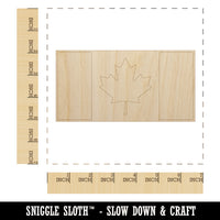 Canada Flag Unfinished Wood Shape Piece Cutout for DIY Craft Projects