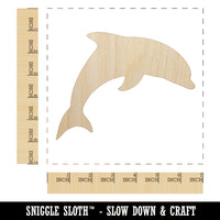 Dolphin Solid Unfinished Wood Shape Piece Cutout for DIY Craft Projects