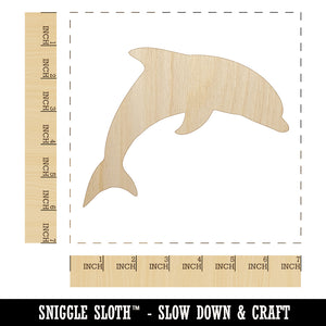 Dolphin Solid Unfinished Wood Shape Piece Cutout for DIY Craft Projects
