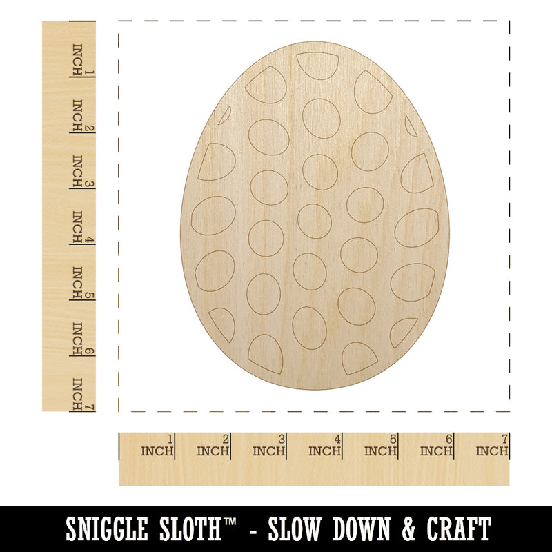 Polka Dot Easter Egg Unfinished Wood Shape Piece Cutout for DIY Craft Projects