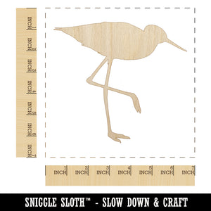 Sandpiper Bird Solid Unfinished Wood Shape Piece Cutout for DIY Craft Projects