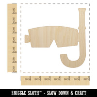 Snorkel Mask Doodle Unfinished Wood Shape Piece Cutout for DIY Craft Projects