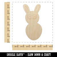 Watchful Rabbit Unfinished Wood Shape Piece Cutout for DIY Craft Projects