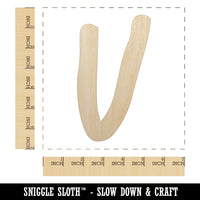 Letter U Uppercase Felt Marker Font Unfinished Wood Shape Piece Cutout for DIY Craft Projects