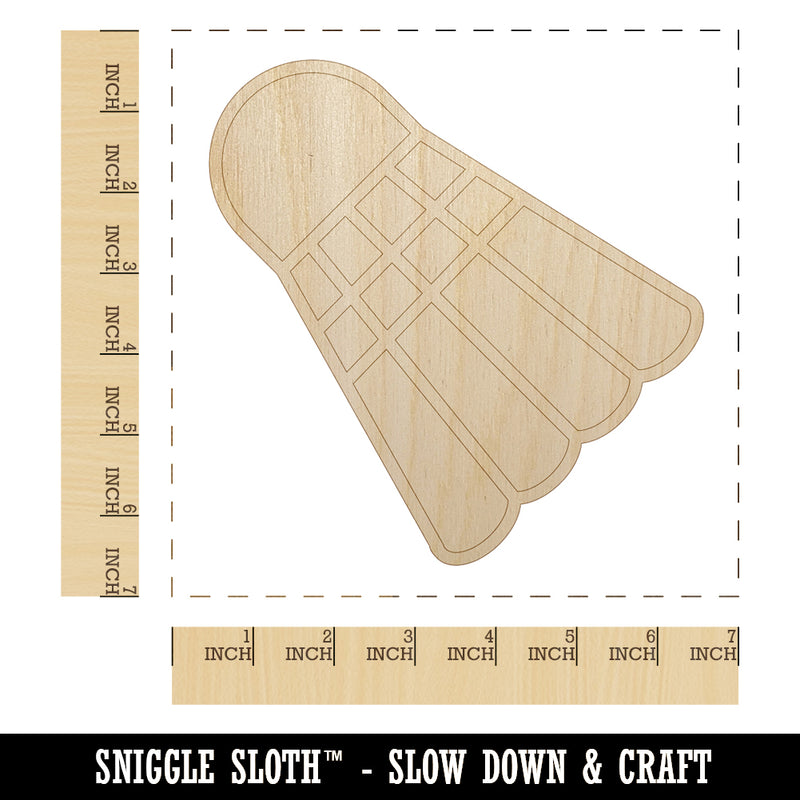 Badminton Shuttlecock Birdie Sport Unfinished Wood Shape Piece Cutout for DIY Craft Projects