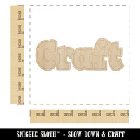 Craft Fun Text Unfinished Wood Shape Piece Cutout for DIY Craft Projects