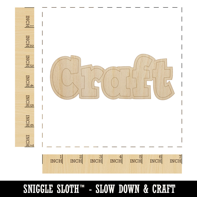 Craft Fun Text Unfinished Wood Shape Piece Cutout for DIY Craft Projects