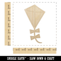 Cute Kite Outline Unfinished Wood Shape Piece Cutout for DIY Craft Projects