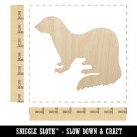 Ferret Solid Unfinished Wood Shape Piece Cutout for DIY Craft Projects