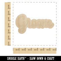 Groom Wedding Fun Text Unfinished Wood Shape Piece Cutout for DIY Craft Projects