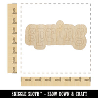 Spring Fun Text Unfinished Wood Shape Piece Cutout for DIY Craft Projects