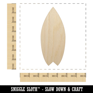 Surfboard Solid Unfinished Wood Shape Piece Cutout for DIY Craft Projects