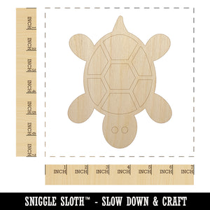 Turtle Top View Unfinished Wood Shape Piece Cutout for DIY Craft Projects