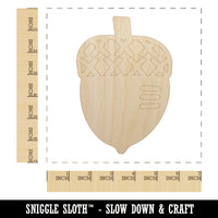 Acorn Doodle Unfinished Wood Shape Piece Cutout for DIY Craft Projects