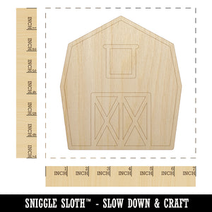 Barn Doodle Unfinished Wood Shape Piece Cutout for DIY Craft Projects