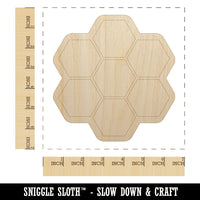 Bee Honeycomb Solid Unfinished Wood Shape Piece Cutout for DIY Craft Projects