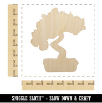 Bonsai Tree Solid Unfinished Wood Shape Piece Cutout for DIY Craft Projects