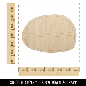 Coffee Bean Solid Unfinished Wood Shape Piece Cutout for DIY Craft Projects