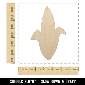 Corn on the Cob Solid Unfinished Wood Shape Piece Cutout for DIY Craft Projects