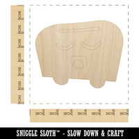 Cute Kawaii Toaster Unfinished Wood Shape Piece Cutout for DIY Craft Projects