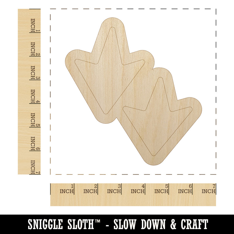 Duck Goose Footprint Track Unfinished Wood Shape Piece Cutout for DIY Craft Projects