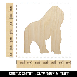 Gorilla Solid Unfinished Wood Shape Piece Cutout for DIY Craft Projects