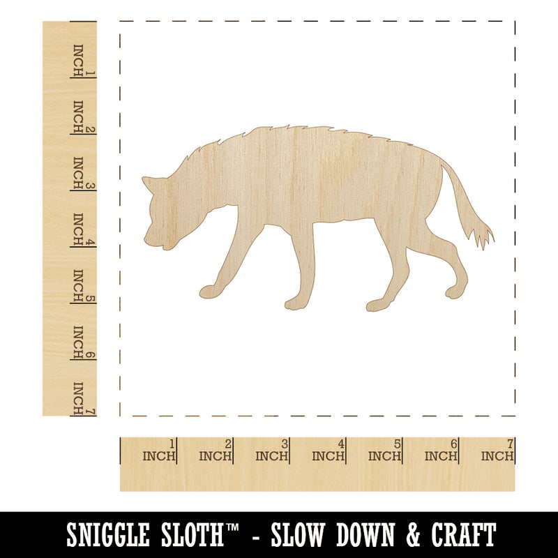Hyena Solid Unfinished Wood Shape Piece Cutout for DIY Craft Projects