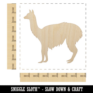 Llama Solid Unfinished Wood Shape Piece Cutout for DIY Craft Projects