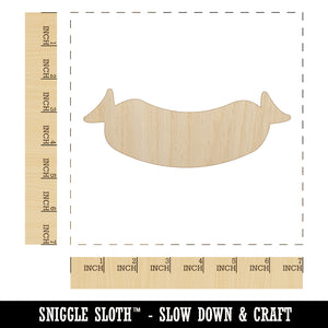Sausage Link Solid Unfinished Wood Shape Piece Cutout for DIY Craft Projects