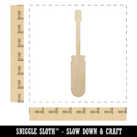 Screwdriver Silhouette Woodworking Tools Unfinished Wood Shape Piece Cutout for DIY Craft Projects