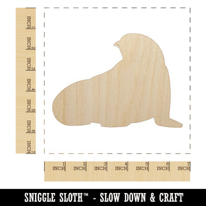 Seal Solid Unfinished Wood Shape Piece Cutout for DIY Craft Projects