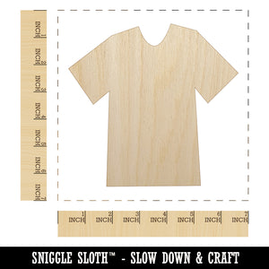 T-Shirt Laundry Solid Unfinished Wood Shape Piece Cutout for DIY Craft Projects