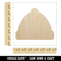 Beanie Winter Hat Unfinished Wood Shape Piece Cutout for DIY Craft Projects