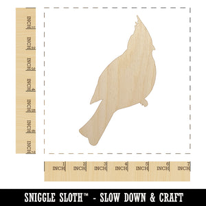 Cardinal Bird Solid Unfinished Wood Shape Piece Cutout for DIY Craft Projects