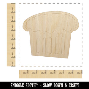 Cupcake Doodle Unfinished Wood Shape Piece Cutout for DIY Craft Projects