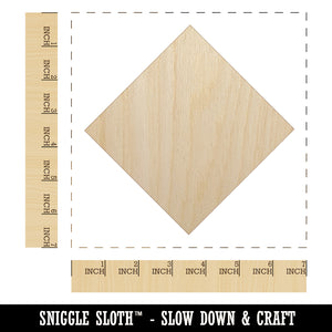 Diamond Shape Solid Unfinished Wood Shape Piece Cutout for DIY Craft Projects