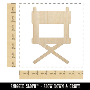 Director Movie Chair Unfinished Wood Shape Piece Cutout for DIY Craft Projects